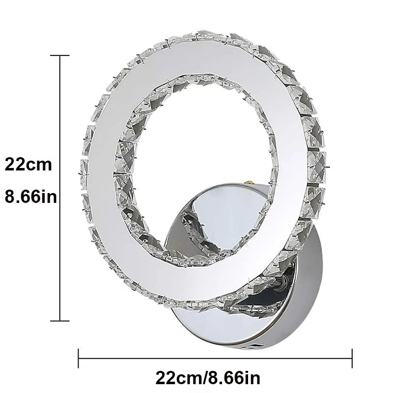 Crystal LED Wall Lamp - Modern Wall Lighting - 22 cm - Crystal Wall Lamp - Wall Decoration