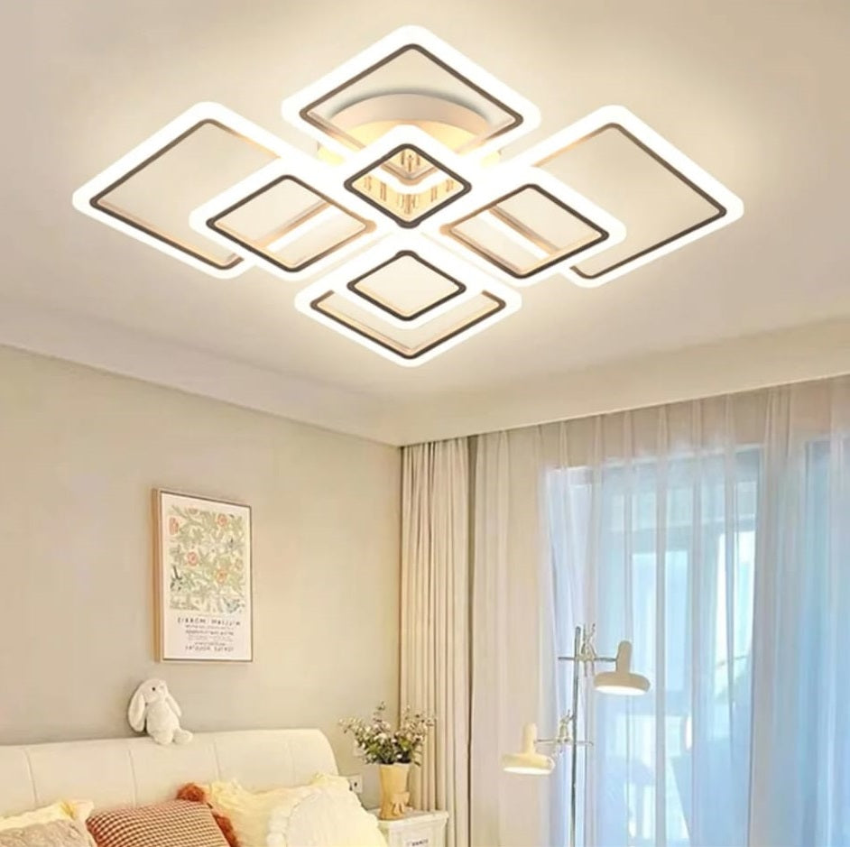 8 Hoofden Plafondlamp - Met Afstandsbediening - Smart lamp - Dimbaar Met App - Woonkamerlamp - Moderne lamp - Plafoniere
