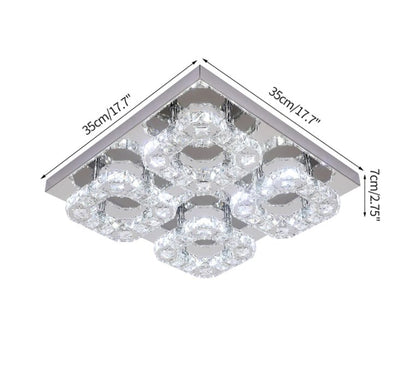 4 Head Crystal Plafondlamp - Moderne Lamp - Led Lamp 35 cm - Plafondlamp - Plafonniere - Kroonluchter