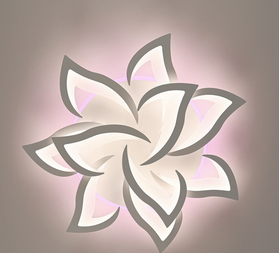 LuxiLamps - 10 Lotus RGB - Dimbaar Met Afstandsbediening en APP - Plafoniere - Smart lamp - Moderne LED Lamp