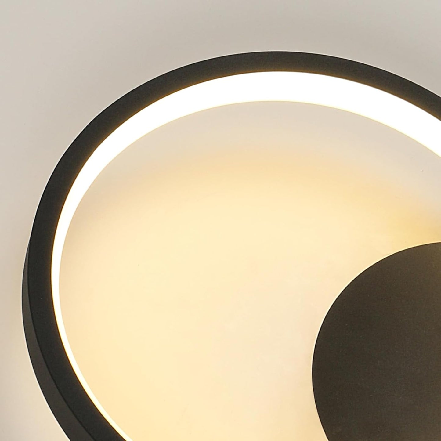 LuxiLamps - Ring LED Wandlamp - Moderne Wandverlichting - 20 cm - Zwart - Muur Lamp - Muur Decoratie