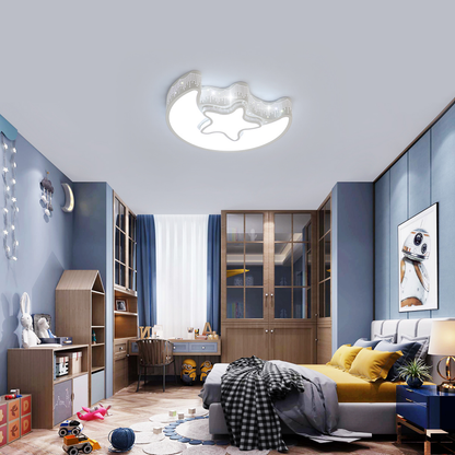 Moon Ceiling Lamp - Remote Control - Dimmable - Modern Lamp - 50 CM - Bedroom Lamp - Living Room Lamp