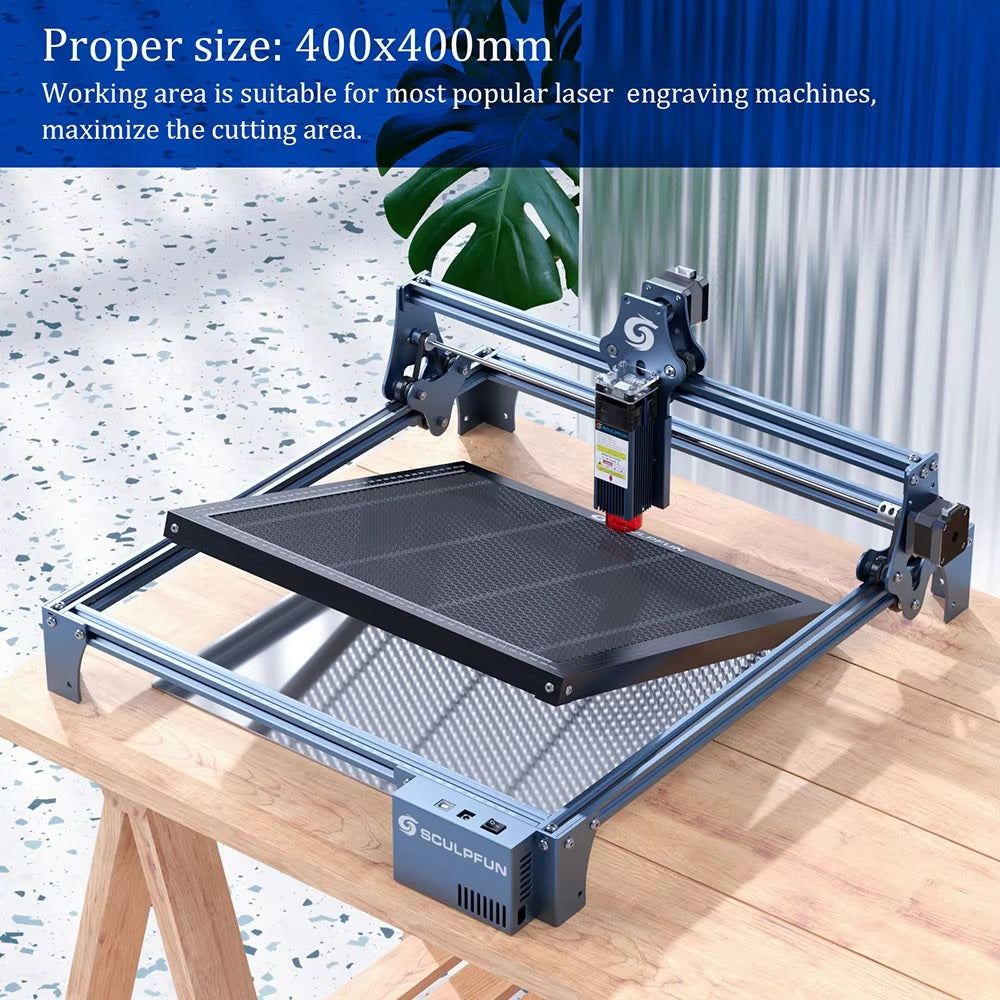 Honeycomb Bed - Sculpfun Laser Engraving And Cutting Table - For Compatible CO2 Or Diode Laser Engravers - 400x400x22 mm