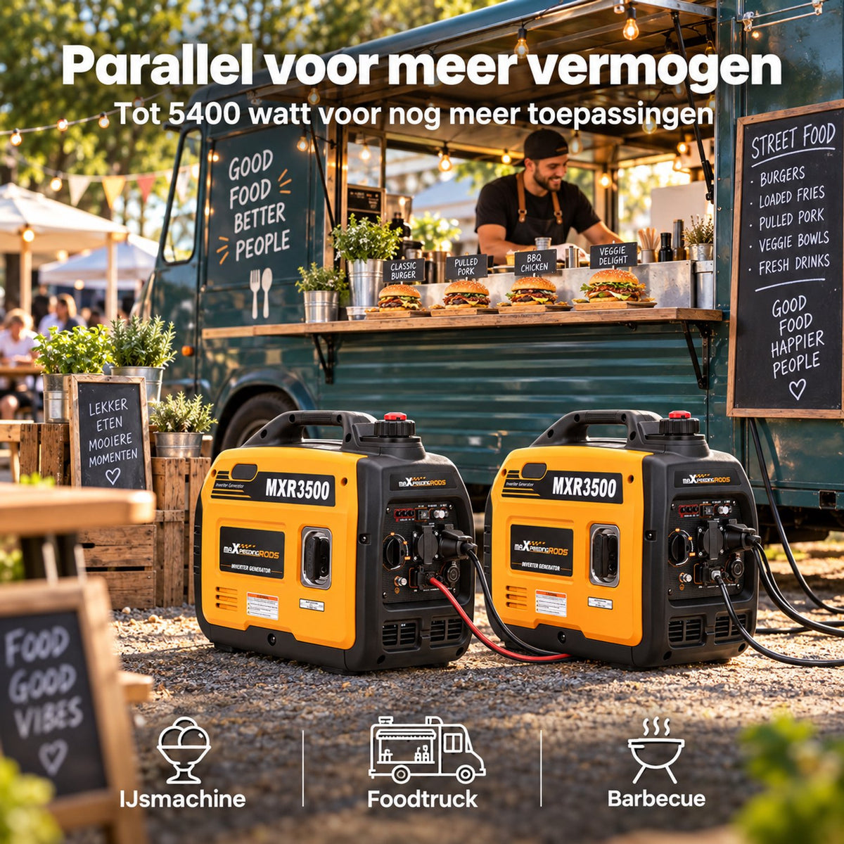 Superstille Inverter Generator Benzine - 3000W Continu - 3300W - Aggregaat - 4-Takt - USB en 220–240 V Stopcontacten - Eco-Modus - Noodstroomaggregaat voor Camping, Reizen en Evenementen - Noodpakket