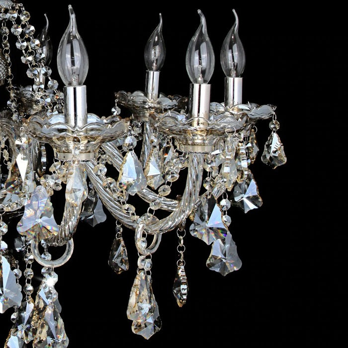 LuxiLamps - Crystal Chandelier - 10 Arm Kristallen Kroonluchter - Hanglamp - Woonkamerlamp - Moderne lamp - Plafonniere