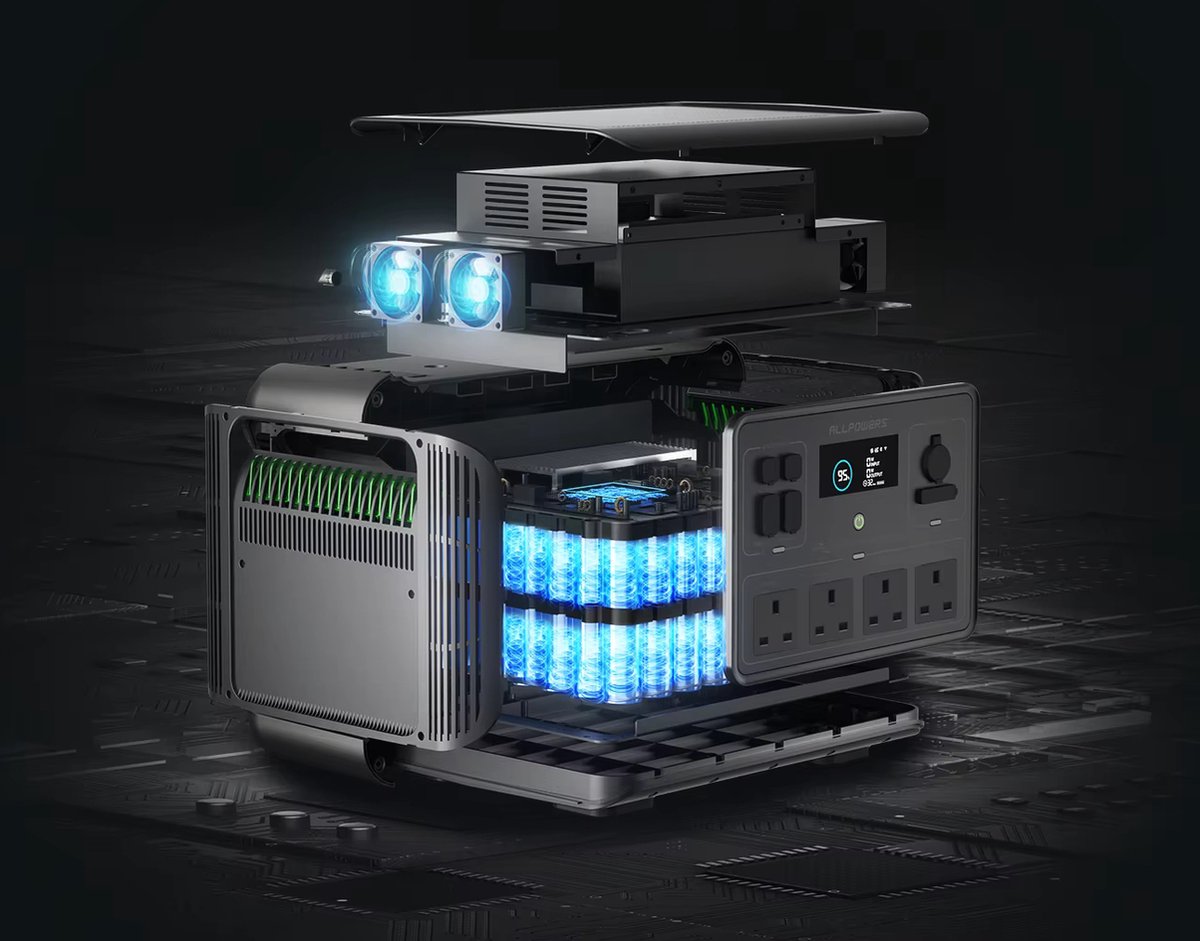 Powerstation R2500WE - Draagbare Powerstation - Krachtcentrale - 2016Wh / 2Kwh - Uitbreidbaar Tot 20kWh – Output 2500W - Piek 4000w - 13 Outputs AC/DC & USB - LiFePO4 Batterij - Camping - Thuis - Noodaggregraat - Noodstroom - Inclusief APP