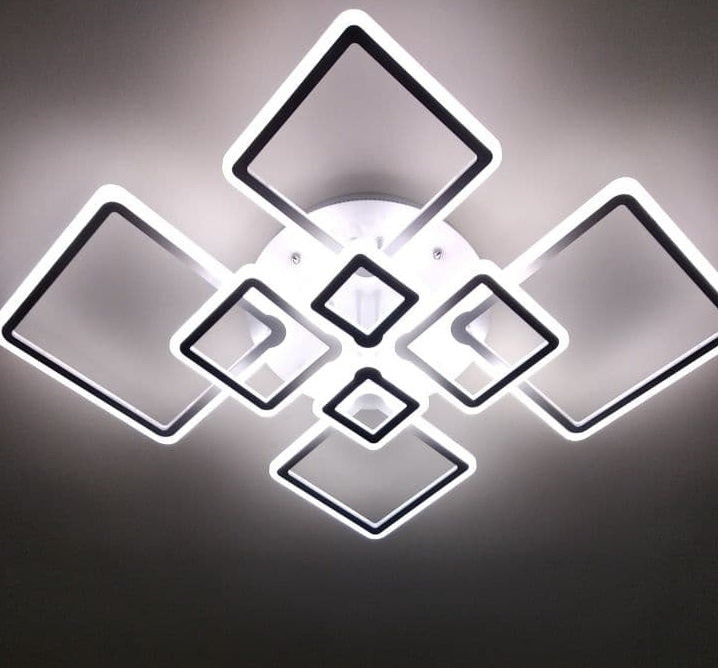 8 Hoofden Plafondlamp - Met Afstandsbediening - Smart lamp - Dimbaar Met App - Woonkamerlamp - Moderne lamp - Plafoniere