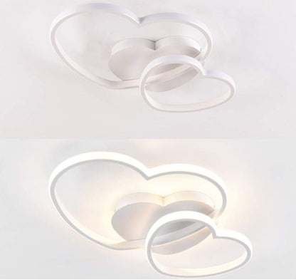 Harten Plafondlamp - Met Afstandsbediening - Wit - Dimbaar - Woonkamerlamp - Moderne lamp - Plafoniere