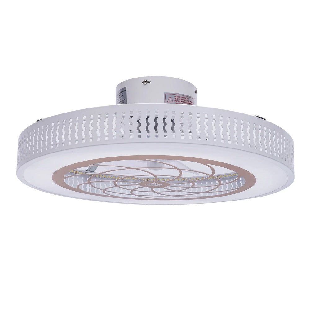 Plafondventilator | LED | Dimbaar | 3 Snelheden | 55 cm | Moderne Lamp | Plafondlamp | Ventilatorlamp | Bruin | Woonkamerlamp