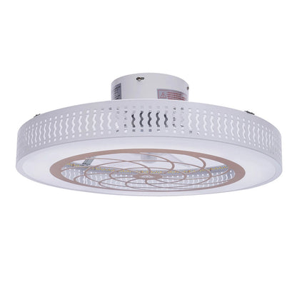 Plafondventilator | LED | Dimbaar | 3 Snelheden | 55 cm | Moderne Lamp | Plafondlamp | Ventilatorlamp | Bruin | Woonkamerlamp