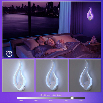 Vlammen Wandlamp - RGB - Moderne Wandlamp - Met Afstandsbediening - Muurlamp - Woonkamer - LED - 12w