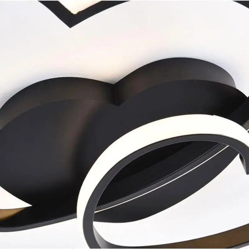 LuxiLamps - Harten Plafondlamp - Zwart - Warm Wit - Woonkamer Lamp - Moderne Lamp - Slaapkamer Lamp - Plafonniere