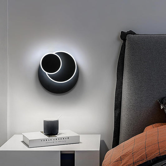 LuxiLamps - Led Wandlamp - 350 ° Draaibaar - Moderne Wandlamp - Zwart - Wall Lamp - LED Muurverlichting