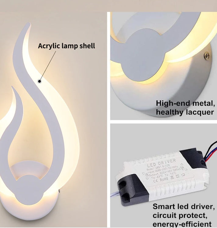 Modern Wall Lamp | Lighting | Pendant Lamp | Wall Lamp | For Living Room, Bedroom | Spiral | Electric | White
