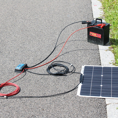 Zonnepanelen Compleet Pakket 400 Watt - 12 Volt - Camper - Plat Dak - Met Accu + Laadregelaar + Stekkers