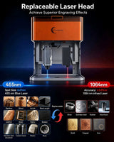 
A1PRO Laser Engraving Machine - Laser Cutter - 5W - Class 1 Laser Engraver - With HD Camera - Engraving - Display - WiFi App - 100 x 100 mm - Laser Cutting Machine - APP Controllable