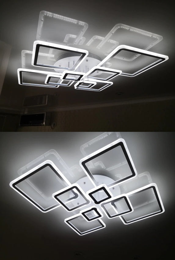 8 Hoofden Plafondlamp - Met Afstandsbediening - Smart lamp - Dimbaar Met App - Woonkamerlamp - Moderne lamp - Plafoniere