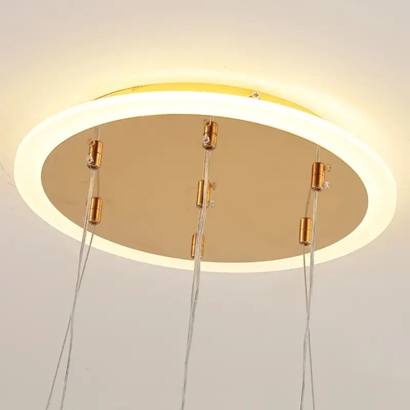 LuxiLamps - 4 Balls Hanging Lamp - Chandelier Living Room - Gold - Modern Lamp - 40 cm - Hanging Lamp