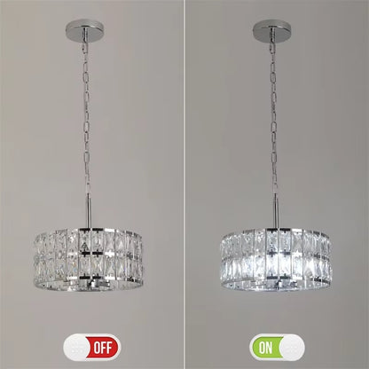 Crystal Hanglamp - Moderne Hanglamp - LED Kristallen Kroonluchter - Chroom - 30 cm - Retro Luxe Hanglamp