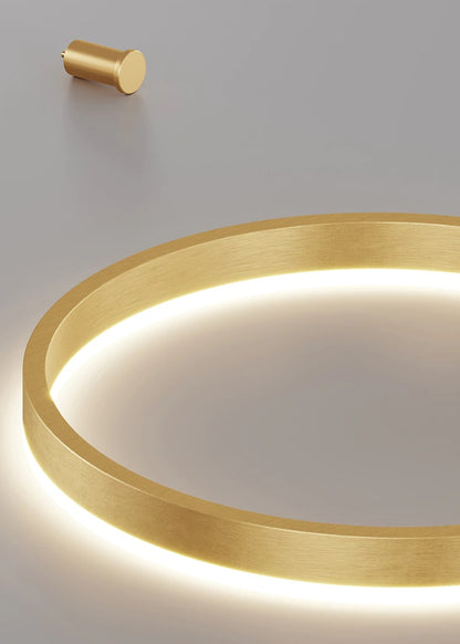 LuxiLamps - 5 Rings - Pendant Lamp - Chandelier - Modern - Gold - Dimmable With Remote Control