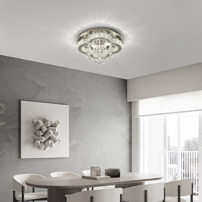 Crystal Kroonluchter - Kristallen LED Lamp - Woonkamerlamp - 3 Kleuren - Moderne lamp - Plafondlamp - Plafoniere - 40 cm