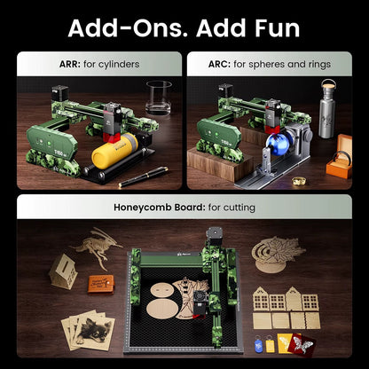 Laser Graveermachine T150 Pro 6W - Laser Cutter - Laserprinter All In One - Graveren - Display - Groen - Laser Snijmachine - Bedienbaar Met APP