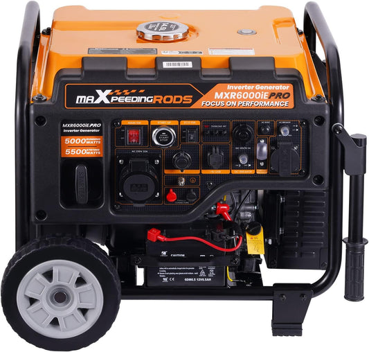 Inverter Stroomgenerator 5500 W - Parallel Benzine Generator - 4-Takt - Superstil 73dB - Power 10H voor RV - 14.5L Brandstoftank - ATS-interface - E-starter