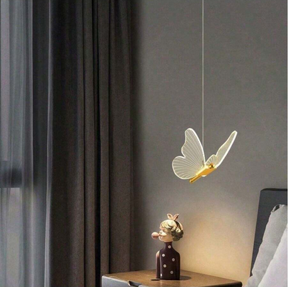 Vlinder Hanglamp- Goud - Butterfly Led - Warm Wit 3000K - Woonkamerlamp - Moderne Lamp - Plafonnière