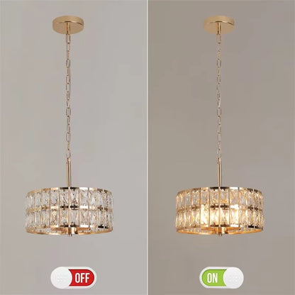 Crystal Hanglamp - Moderne Hanglamp - LED Kristallen Kroonluchter - Goud - 30 cm - Retro Luxe Hanglamp