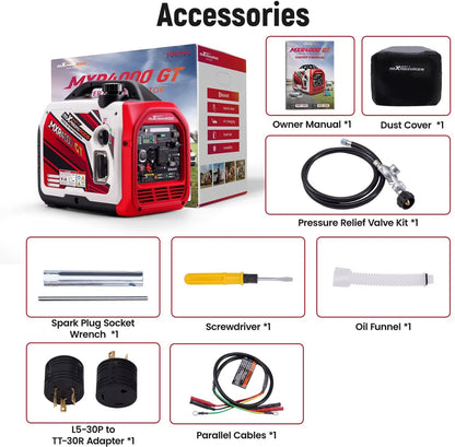 Inverter Generator 3500W - Benzine en LPG/Propaan - Dual Fuel - 3200W - 230V - Stille 4-Takt Generator met Elektrische Start, App-bediening en USB - Voor Camping, Camper en Noodstroom