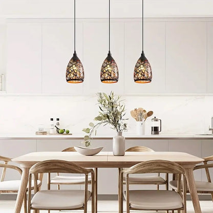 Industriële Spinnenweb Hanglamp - Retro Zwart Plafondlamp - E27 - Eetkamer - Kooilicht - Woonkamer Lamp - Kroonluchter