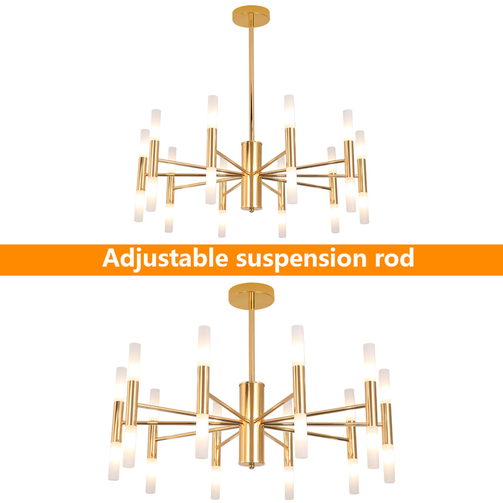 LuxiLamps - 20 Head Chandelier - Modern Gold LED Chandelier - 66 cm - Modern Lamp - Pendant Chandelier - Ceiling Lamp