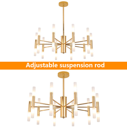LuxiLamps - 20 Head Chandelier - Modern Gold LED Chandelier - 66 cm - Modern Lamp - Pendant Chandelier - Ceiling Lamp