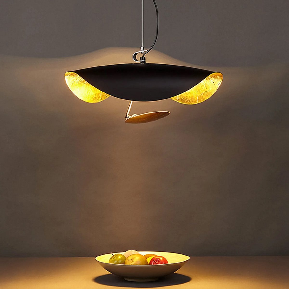 LuxiLamps - Vintage Hanglamp - Industriële Stijl - 60 cm - Zwart - Warm Wit - Hanglamp - Kroonluchter