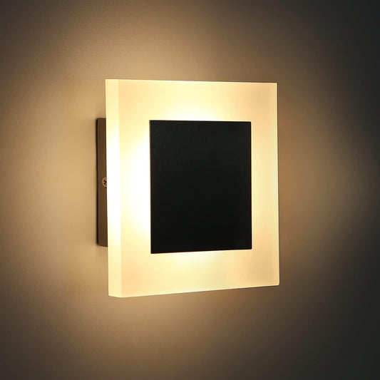 LuxiLamps - Led Wandlamp - Moderne Wandverlichting - 3000K Warm Wit - Hal lamp - Trappenhuis - 16 cm