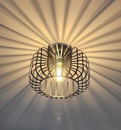 LuxiLamps - Plafondlamp Zwart - Kooi Design - 30 cm - E27 - Kroonluchter - Woonkamer Lamp