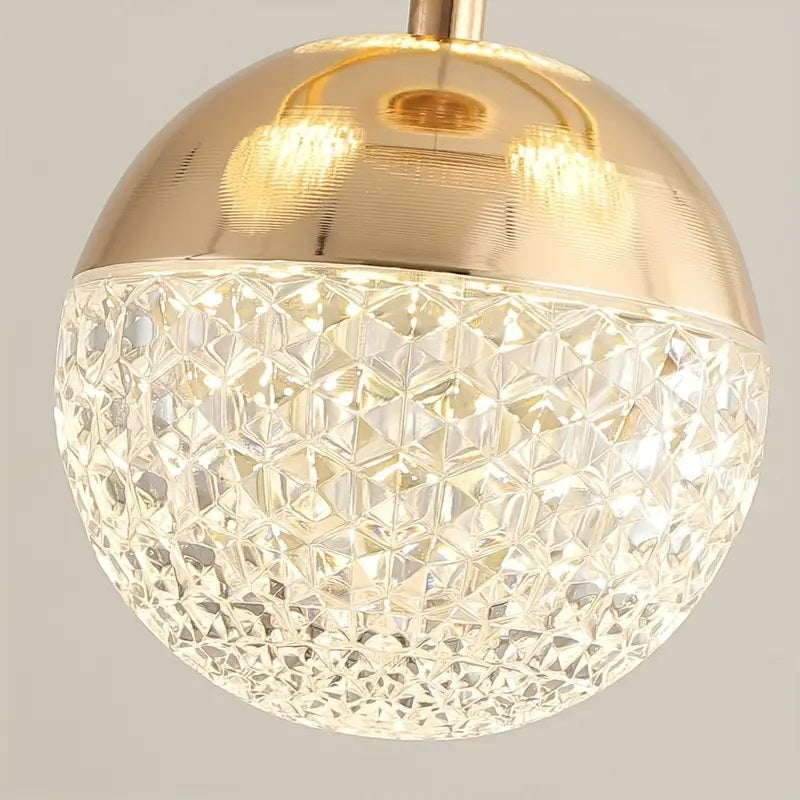 LuxiLamps - 4 Balls Hanging Lamp - Chandelier Living Room - Gold - Modern Lamp - 40 cm - Hanging Lamp