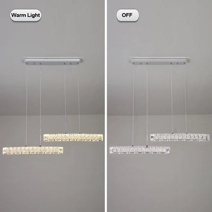 TerugTerug Home Wonen  Verlichting  Lampen  Hanglampen  Kristallen Kroonluchter - Crystal Led Hanglamp - Eetkamer Hanglamp - Chroom - 3 Kleuren - Moderne Hanglamp - Woonkamerlamp - Plafonniere