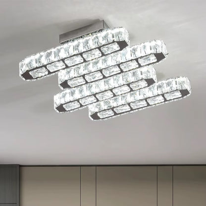 4 Koppen Kroonluchter - Kristallen LED Lamp - Luxe Woonkamerlamp - 3 Kleuren - Moderne lamp - Plafondlamp - Plafoniere - 37 cm