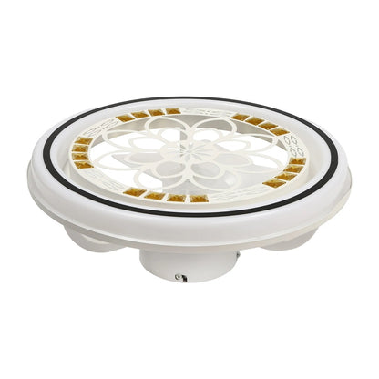 LuxiLamps - Crystal Ventilator Plafondlamp - Plafondventilator - Kristallen - Dimbaar - 50 cm - 6 Standen Ventilator - Keuken Lamp - Woonkamerlamp - Moderne lamp