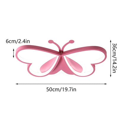 Vlinder Plafondlamp - 3 Kleuren - Roze - Woonkamerlamp - Moderne Lamp - Plafonnière