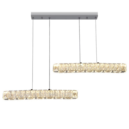 TerugTerug Home Wonen  Verlichting  Lampen  Hanglampen  Kristallen Kroonluchter - Crystal Led Hanglamp - Eetkamer Hanglamp - Chroom - 3 Kleuren - Moderne Hanglamp - Woonkamerlamp - Plafonniere