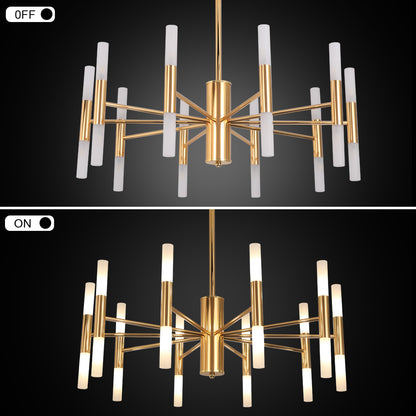 LuxiLamps - 20 Head Chandelier - Modern Gold LED Chandelier - 66 cm - Modern Lamp - Pendant Chandelier - Ceiling Lamp
