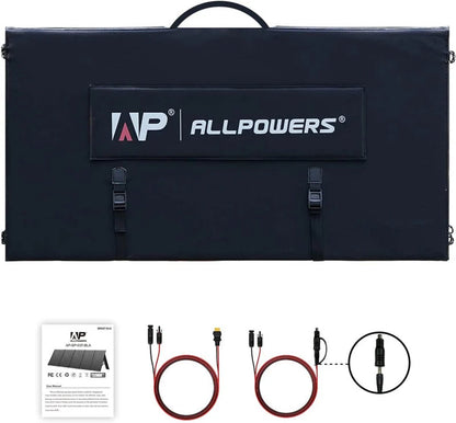 Allpowers® R1500 Powerstation + 400W Zonnepaneel – Capaciteit 1152Wh - 1800W AC Output – UPS – Uitbreidbaar met B1000 – Back-up Stroomvoorziening - 3000W Piek - USB - DC - AC - Camping - LFP - Draagbare LiFePO4 Energiecentrale - Zonnegenerator