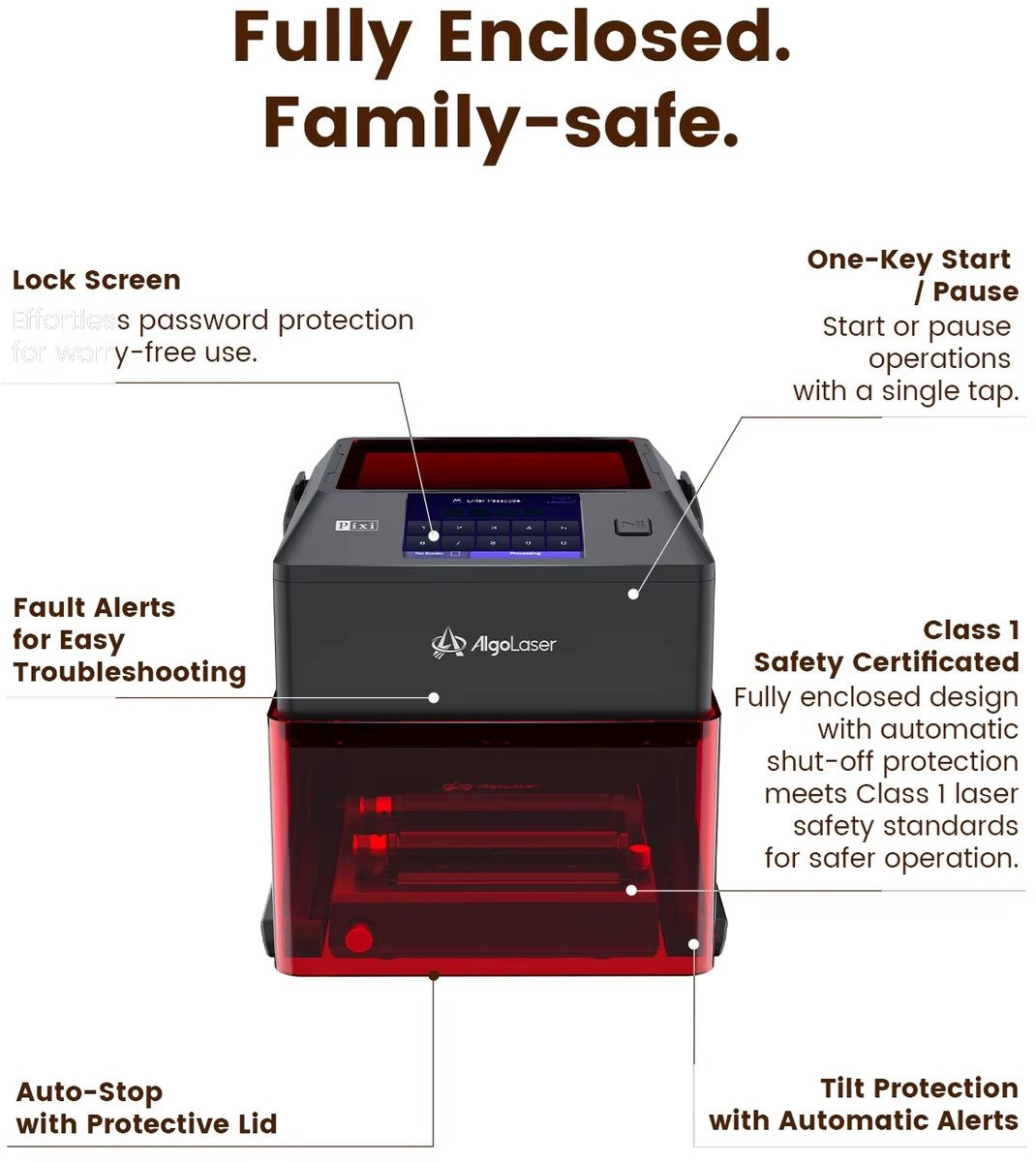 Laser Graveermachine 5W - Met RR3 Roller - Laser Cutter - 3.5 Inch Touchscreen - Werkgebied 100x100mm - Graveren - Display - Laser Snijmachine - Bedienbaar Met APP