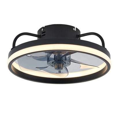 Fan Lamp - Ceiling Fan - Black - Smart Lamp - With Dimmer - 3 Modes Fan - Kitchen Lamp - Living Room Lamp - Modern Lamp