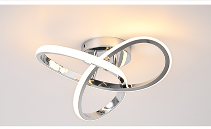 Modern Curl Lamp - Chandelier - Chrome - Aisle or Hall Lamp - LED Lighting - Ceiling Lamp