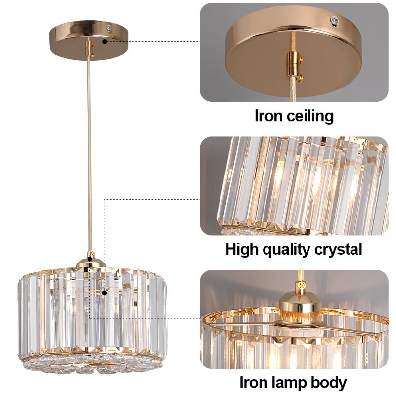 Luxueuze Kristallen Hanglamp - Kroonluchter Hanglamp - Moderne Hanglamp - Goud - Kroonluchter - E27