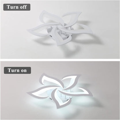 5 Ster Plafondlamp - Wit - Met Afstandsbediening - Smart Lamp - Dimbaar Met App - Woonkamerlamp - Slaapkamer Lamp - Moderne Lamp - Plafonniere