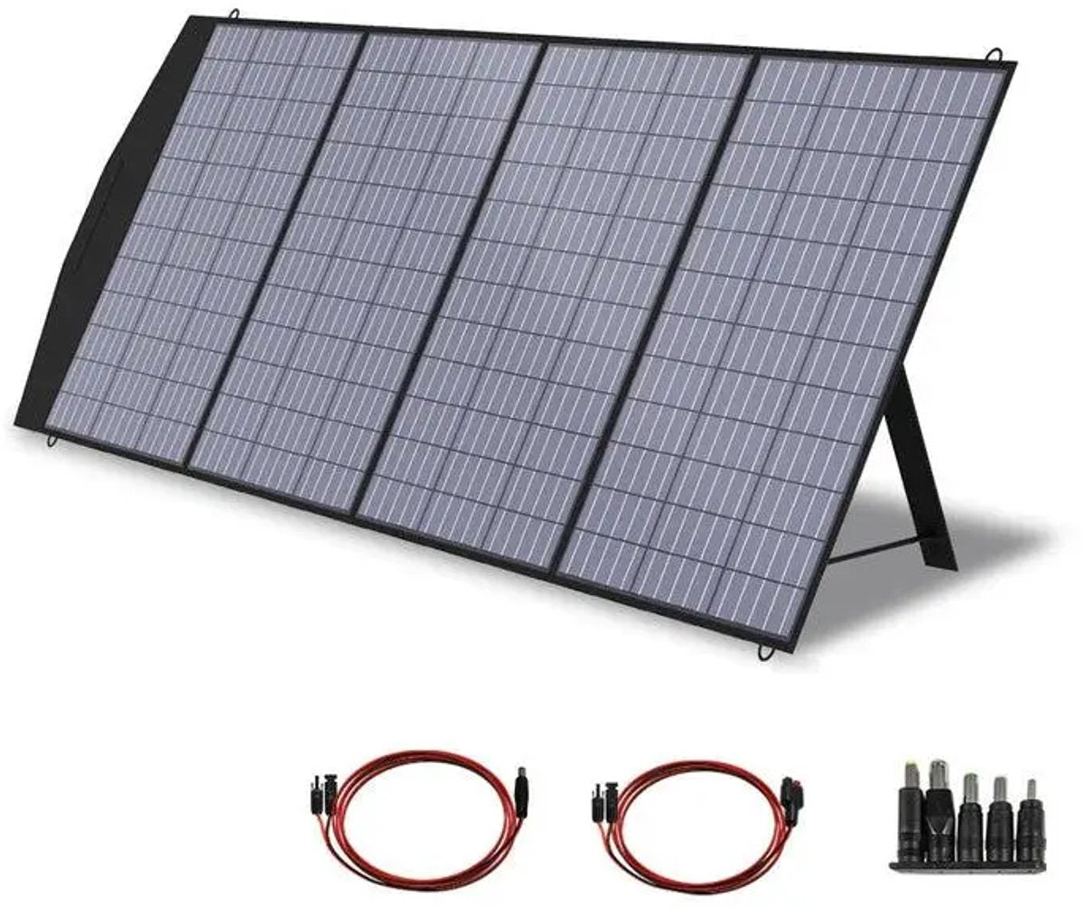Allpowers® - R600 Powerstation + 200W Zonnepaneel Set - 600W Draagbare Accu - 299Wh LFP Batterij - 10 Apparaten Gelijktijdig Opladen - 220V Zuivere Sinus AC-uitgang - Inclusief Opvouwbaar Zonnepaneel